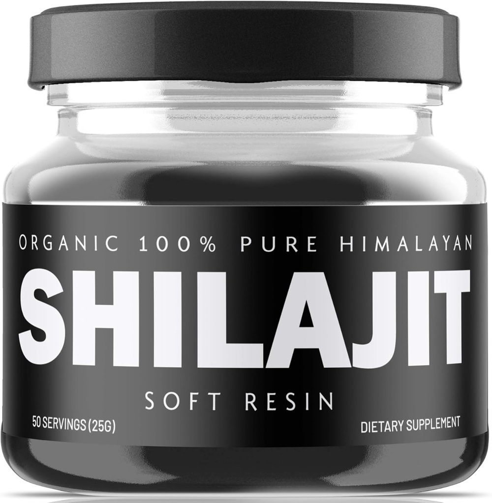 Himalayan Shilajit 수지 - 높은 고도에서 sourced 유기 Shilajit 보충교재 - 500mg 순수한 자연적인 수지 & Fulvic 산, 85+ 추적 무기물
