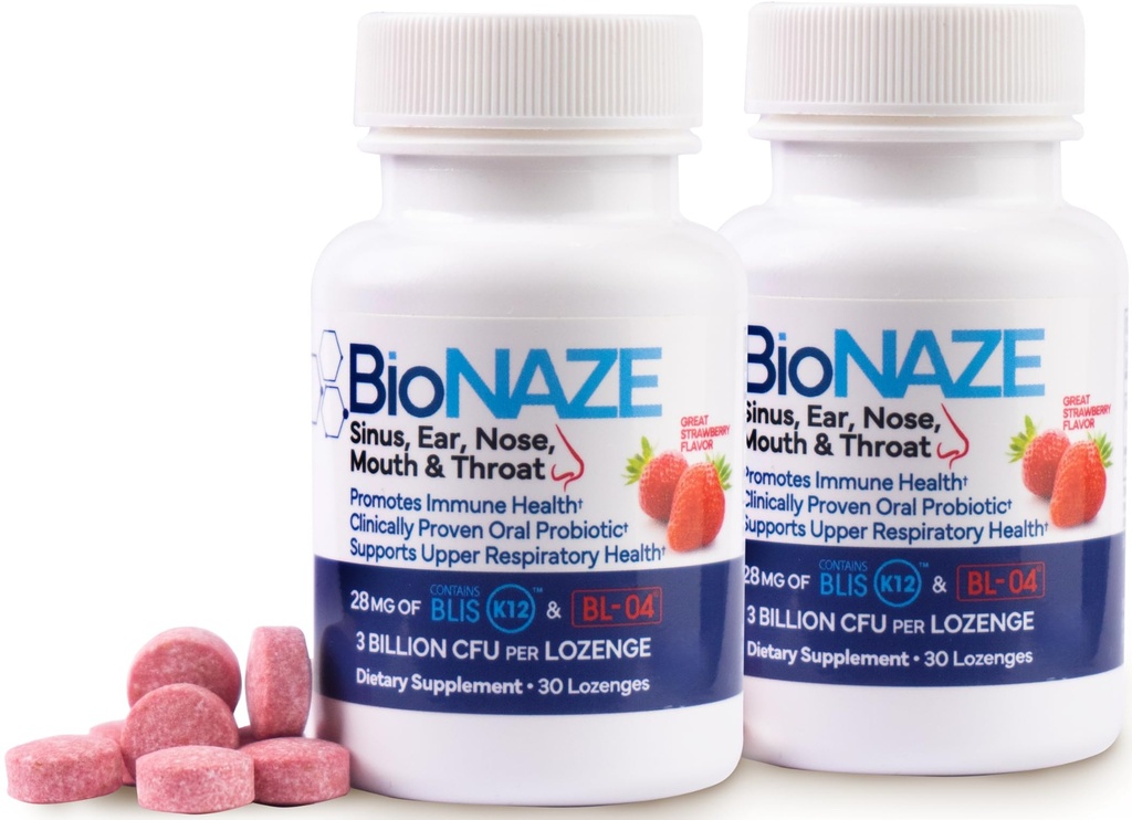 Sinus, Tonsil Stones, Bad Breath, Post Nasal Drip, Throat & Mouth 용 구두 프로 바이오 틱 BLIS K12 및 BL-04. Clinically Proven 구두 Probiotics (2 팩)를 가진 상부 호흡기 건강을 개량하십시오