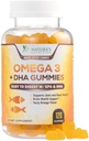 오메가 3 물고기 기름 Gummies - 심장 건강한 오메가 3 높은 흡수 DHA & EPA, 여분 힘 합동 & 뇌 지원, 맛있는 오렌지 풍미 물고기 기름 성격의 비타민 - 120 Gummies를 가진 거미 보충교재
