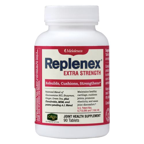 Melaleuca Replenex는 합동 건강을 재건합니다. 글루코사민 칼슘. (90 정제)