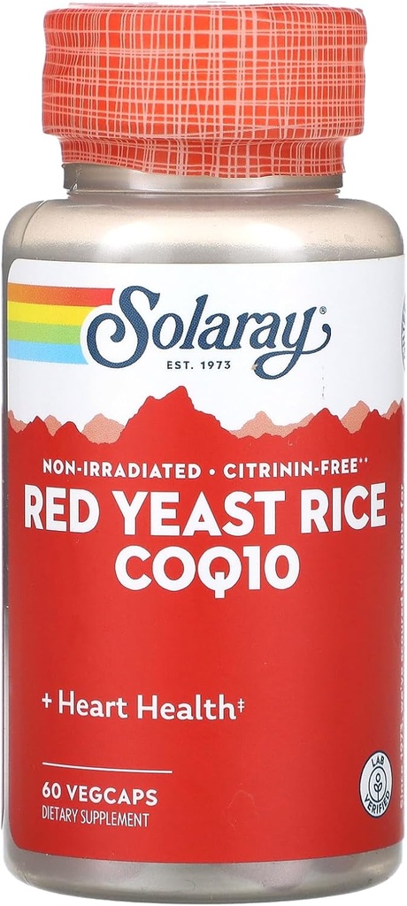 Solaray 빨간 효모 밥 플러스 CoQ-10-60 채식 캡슐