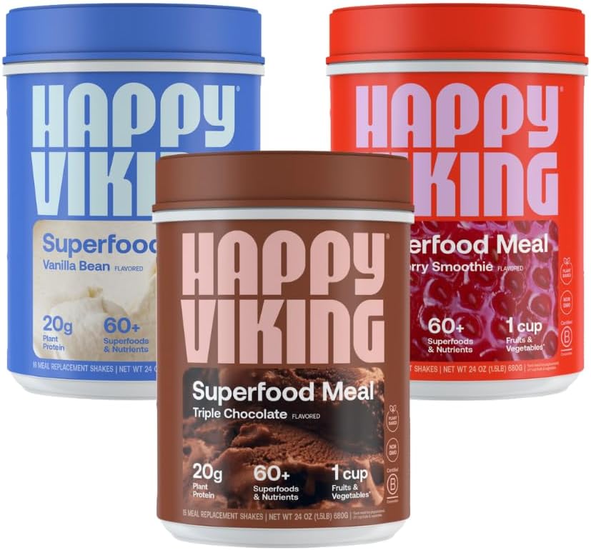 금성 윌리엄스, 20G 단백질, 낮은 캐비넷, Keto, Vegan, Gluten-Free, Superfoods, Complete Meal Replacement, 3 Canisters (24 oz. 각)