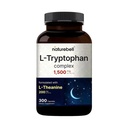 NatureBell L Tryptophan 1300mg with L Theanine 200mg, 300 캡슐 | 활성 무료 양식, 공장 기반 보충 – Calm 공식, 지원 Relaxation – Non-GMO & 글루텐 없음