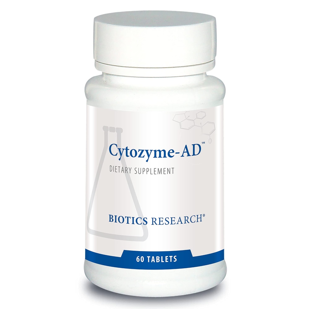 생물 연구 Cytozyme 광고는 건강한 에너지 수준을 지원하고, Calm 60 정제를 승진시킵니다