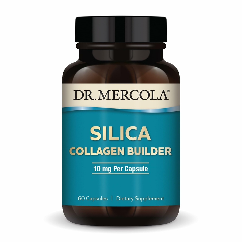Mercola 실리카 교원질 건축업자 - 피부, 머리, 못 & 뼈 건강을 지원하는 식물 근거한 실리카 보충교재 - 비 GMO, 글루텐 자유로운 & Soy 자유로운 - 60의 캡슐 (60의 서빙)