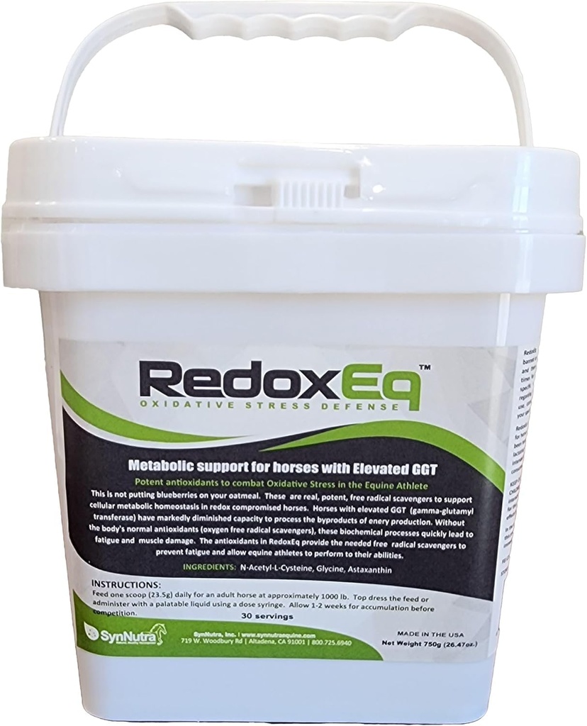 Elevated GGT 100% 자연적인 30 봉사를 위한 SynNutra Equine RedoxEq-