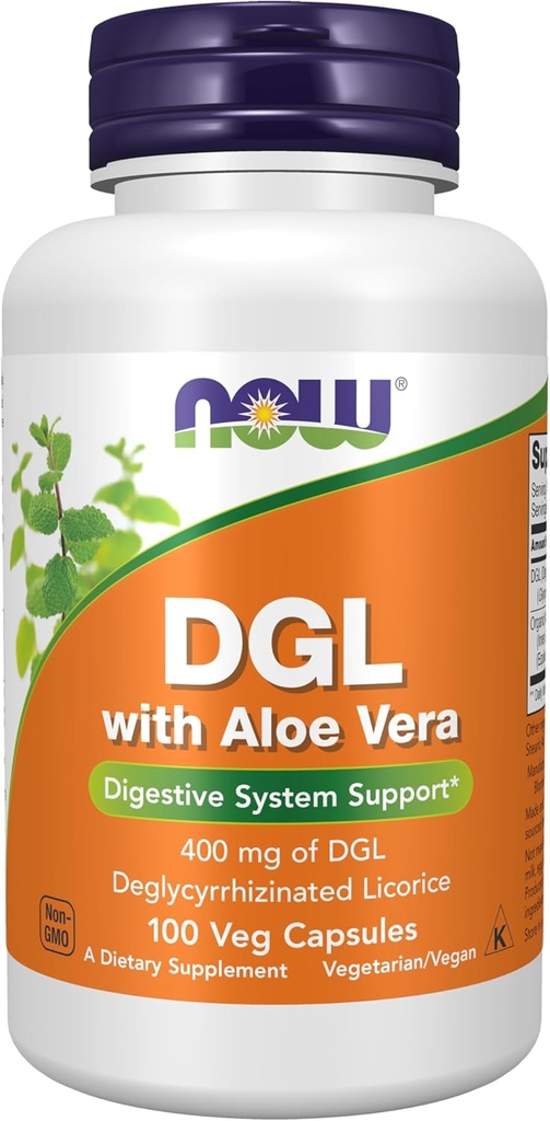 지금 식품 보충제, 알로에 베라 (Deglycyrrhizinated Licorice) 다이어트 보충, 100 Veg 캡슐