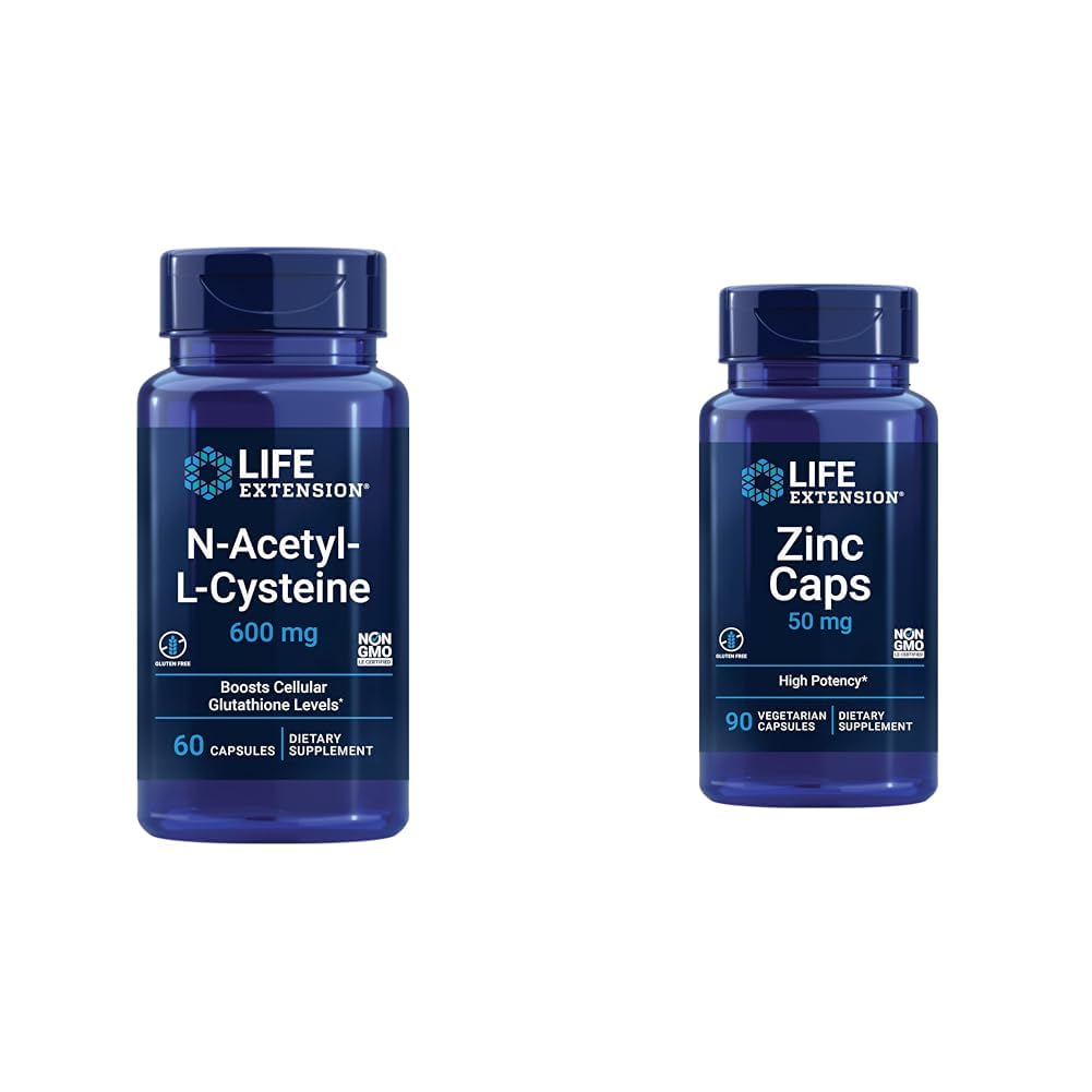 수명 연장 N-Acetyl-L-Cysteine (NAC) & 아연 모자