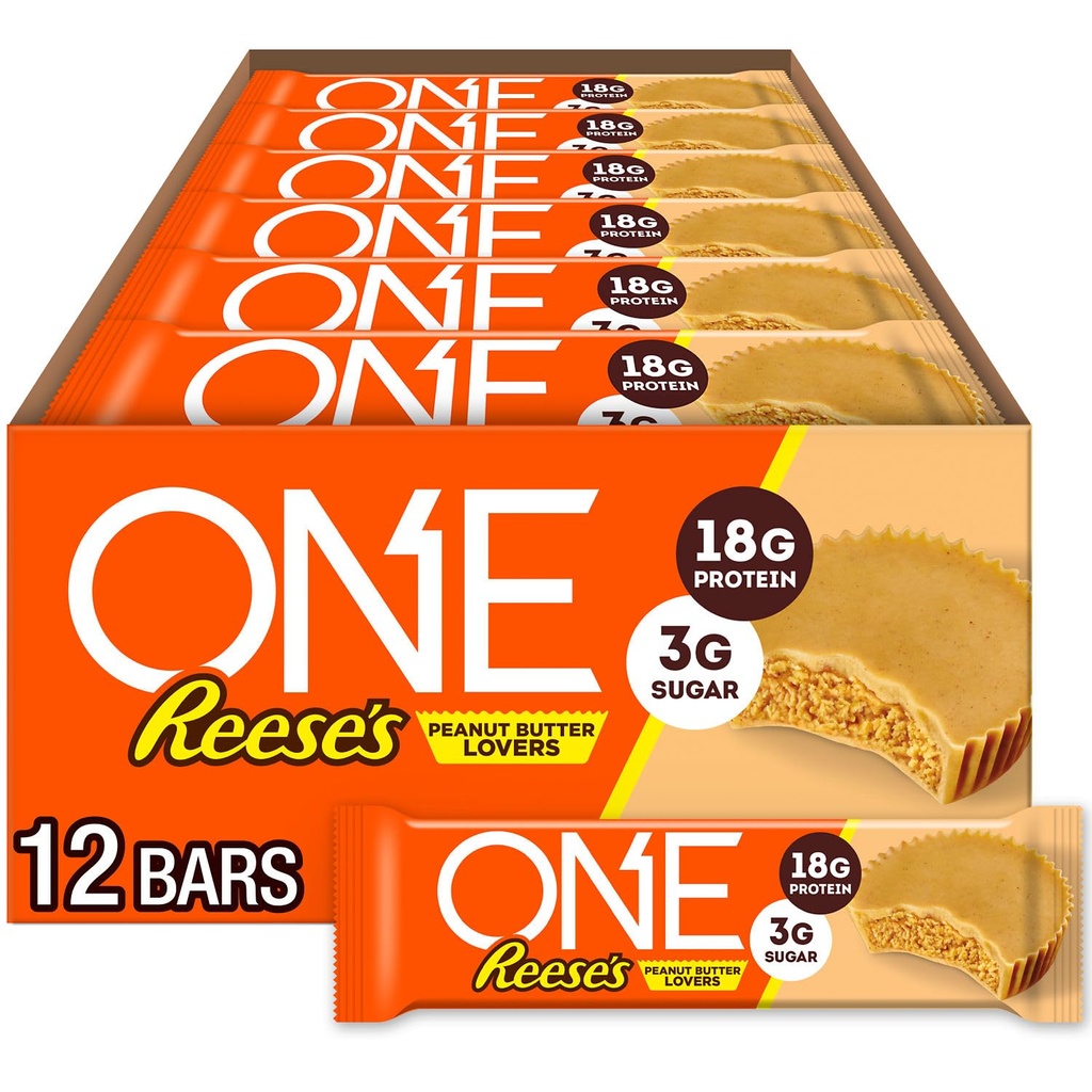 1개의 단백질 막대기, Reese의 땅콩 버터 Lovers, 18g 단백질과 3g 설탕, Pantry Staples, 2.12 oz (12 조사)를 가진 글루텐 자유로운