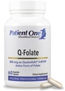 환자 1개 Q-Folate 800mcg | 지원 에너지, 뇌 및 심장 건강에 대한 보충* | Quatrefolic 5-MTHF Folate | 60 캡슐