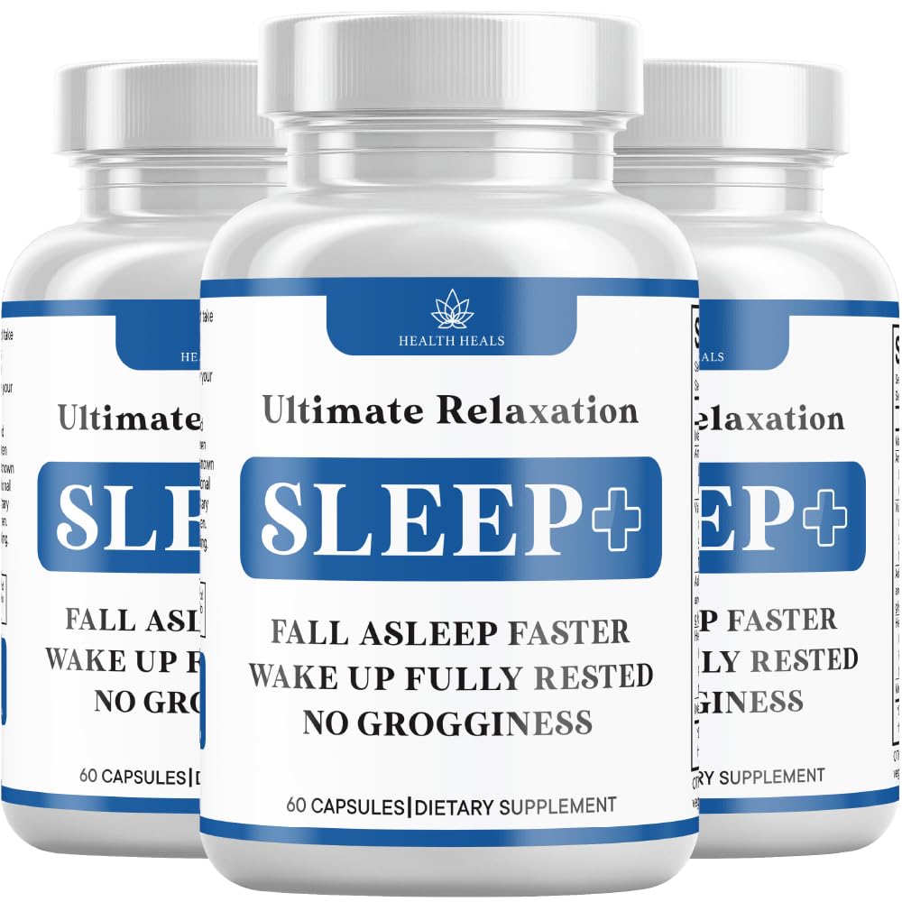 Relaxation Sleep Aid, Natural Non-Habit Forming, Sleep Supplement Longer & Better Sleep, Chamomile, Magnesium, Melatonin, Ashwagandha, GABA, Drug-Free (180 카운트) 지원 개발