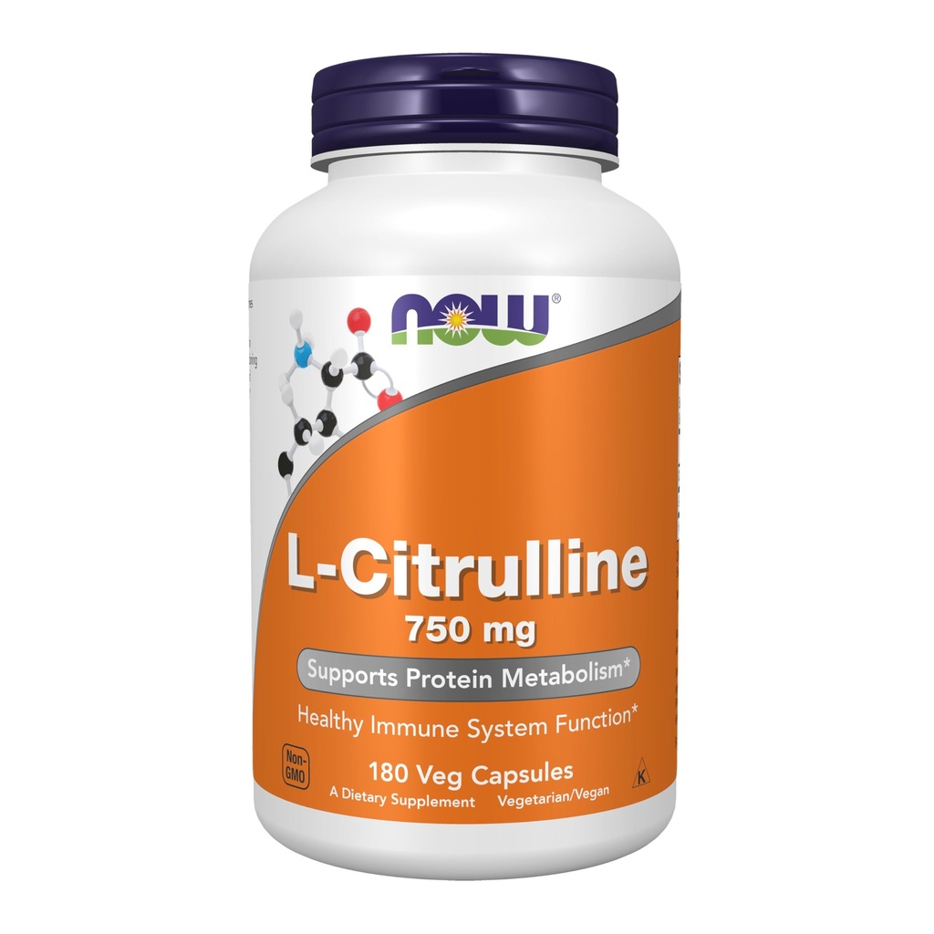 지금 식품 보충제, L-Citrulline 750 mg, 지원 단백질 Metabolism *, 아미노산, 180 Veg 캡슐