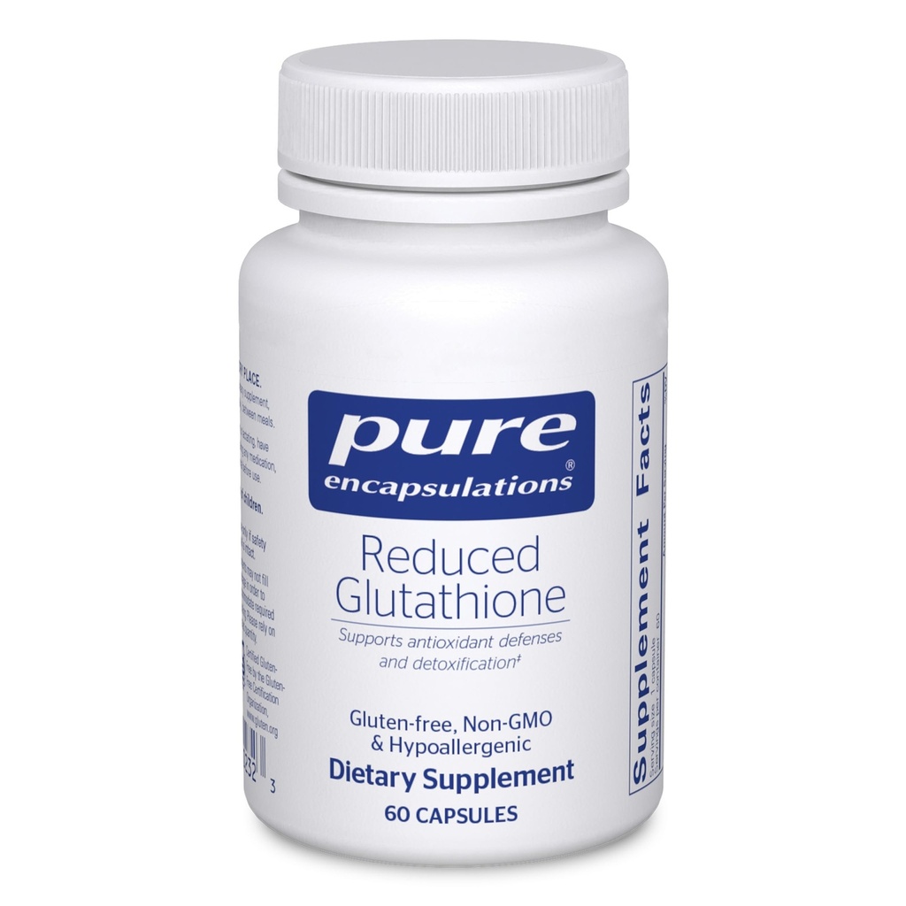 순수 캡슐화 감소 글루타티온 | Hypoallergenic Antioxidant Supplement to Support Liver and Cell Health* | 60 캡슐