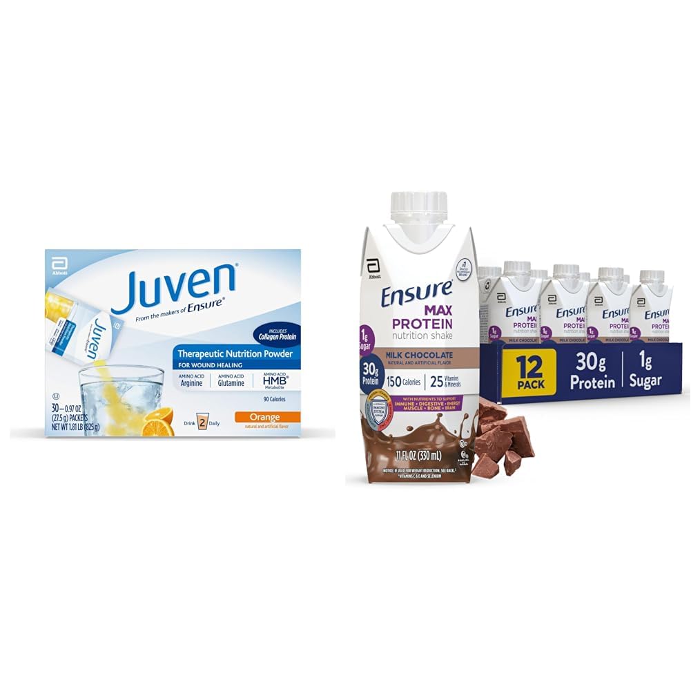 쥬벤 Therapeutic Nutrition 음료 믹스 파우더 Wound Healing Support & Ensure Max Protein Nutrition Shake, 설탕 1g, 고단백 Shake
