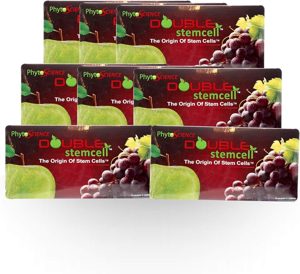 8X Phytoscience Double Stemcell - Apple 및 포도 줄기 세포 무료 익스프레스 배송과 노화 방지 공식