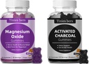 활성화된 숯 Gummies 400mg의 마그네슘 산화물 Gummies 500mg 설탕 성인 & 아이를 위해 해방하는, Detox, 가스 기복, Gut & 구두 건강, ‘Digestion’를 위한 제일 Mg 모양
