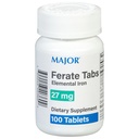 주요 27 mg 페라이트 탭 - 철 Gluconate 요소 철 다이어트 보충 - 100 개 (1 팩)