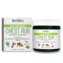 HERBION Naturals Chest Rub - 성인 및 어린이 2 +를위한 소싱 증기가있는 소싱 연고 - 기침, 냉, Nasal & Chest Congestion - 근육 및 관절 통증 (3.53 Oz (패치 1)