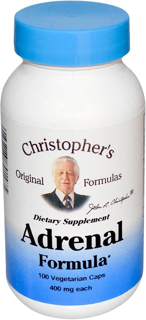 Dr. Christopher의 공식 Adrenal 공식 - 400 mg - 100 모자