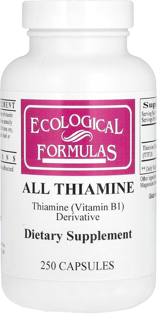 생태 공식 모든 Thiamine, 250 캡슐