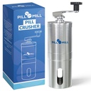 Pill Mill Pill Crusher - 정밀한 분말에 여러 정제를 분쇄 - 금속 Pill Grinder - 여행에 적합한 태블릿 Pulverizer - 훌륭한 Feeding Tube 사용 및 애완 동물