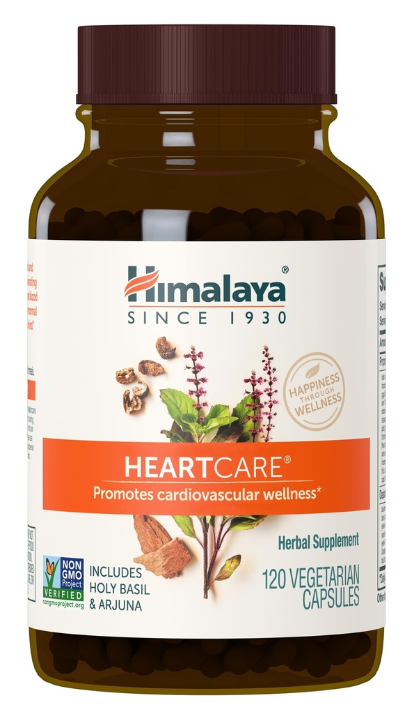 Himalaya HeartCare - Ashwagandha 및 Amla - Vegan, Non-GMO, 글루텐 무료, 720mg, 120 캡슐과 허브 심장 건강 보조 식품
