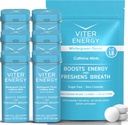 Viter 에너지 본래 카페인 Mints Wintergreen 풍미 6 팩과 1/2 파운드 대량 부대 뭉치 - 40mg 카페인, B 비타민, 설탕 자유로운, 채식주의자, 초점과 Alertness를 위한 강력한 에너지 승압기