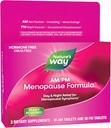 Nature's Way AM/PM Menopause Women, Hot Flash Relief*, Night Sweats*, Restful Sleep*, Mood Swings*, Black Cohosh, Theanine, Valerian, 60 Tablets를 가진 호르몬 자유로운 공식