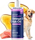 Honest Paws Wild Alaskan Salmon Oil for Dogs & Cats - 피부, 코트, 관절 및 심장 건강을위한 오메가 3 생선 오일 보충 - 자연적, 지속 가능한 Sourced, 8 oz