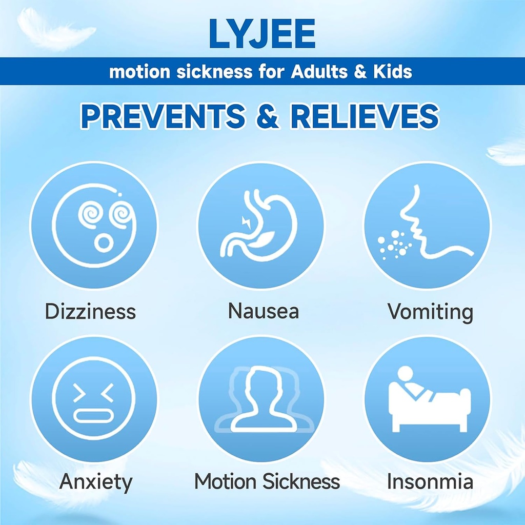 LYJEE Motion Sickness 밴드 성인과 어린이를위한 안티 Nausea 팔찌 아침 Sickness 구호 자동차, 바다, 공기 Sickness (녹색)에 대한 임신 여성 Acupressure Nausea 구호