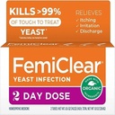 FemiClear 2-Day Dose Yeast Infection and Itch Control Ointment, Intense Symptoms에 모더레이트, All-Natural 및 유기 성분으로 만든, 더하기 Soothing 배려를 위한 외부 anti-Itch Ointment