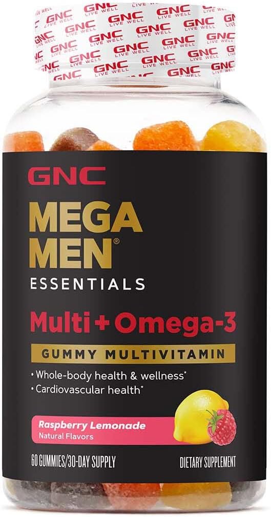 GNC Mega Men Essentials 멀티 플러스 - 오메가 3 거미, 60ct