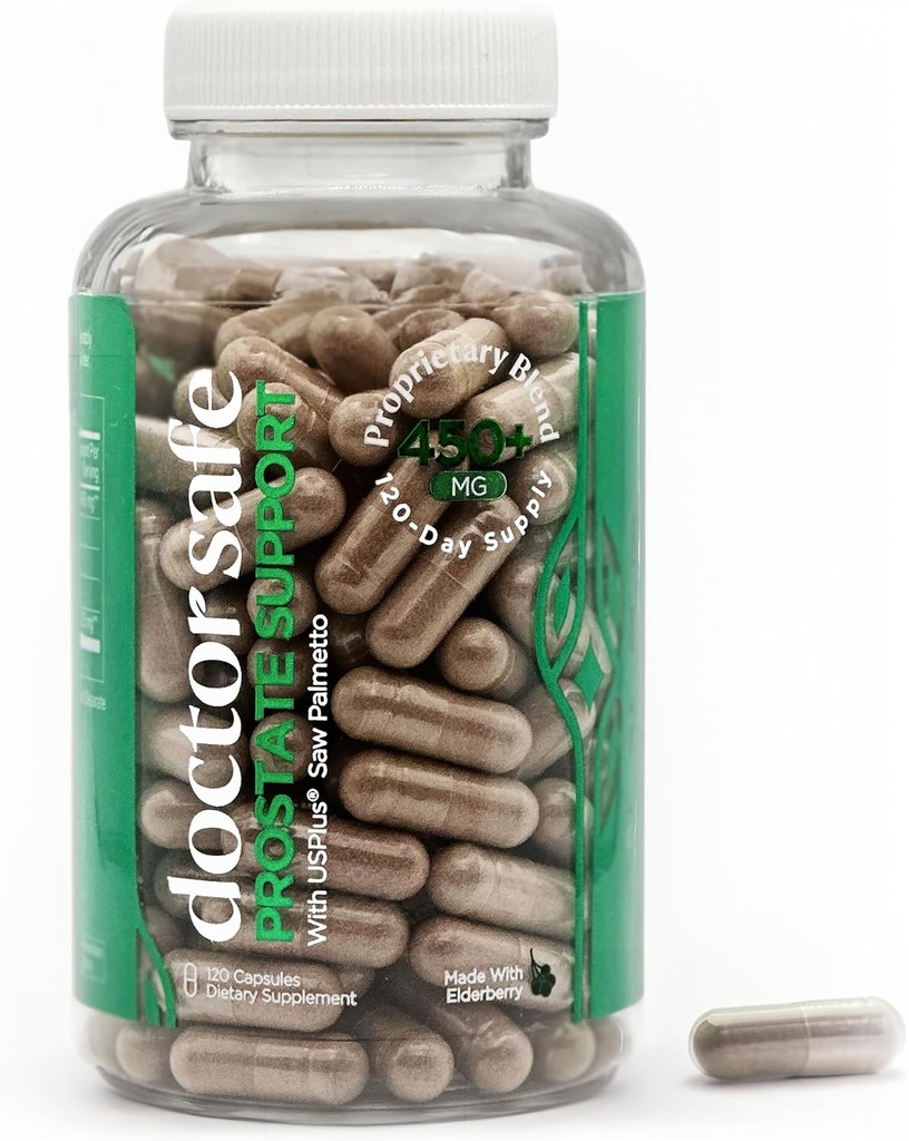 Saw Palmetto Prostate Supplements with USPlus Saw Palmetto for Men & Women - Advanced Prostate Health & Hair Revitalization | 남성용 듀얼 액션 DHT 차단제 | 4개월 공급