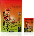 PowerVitamin Electrolytes 분말 패킷 - Strawberry Cucumber - 매일 에너지 용 Keto Electrolytes - 1000mg 칼륨, 120mg 마그네슘, Zero Calories와 하이드로 션 파우더 - 30 Hydration Packets