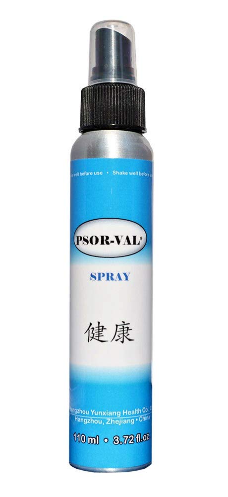 Psoriasis, Dermatitis 및 Eczema 증상 (3.72 Fl Oz/110ml)를 위한 PSOR-VAL 빠른 행동 아연 Pyrithione 피부 Disorder 기복 살포
