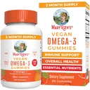 MaryRuth Organics Vegan Omega 3 Gummies for Adults | 2 개월 공급 | 비타민 C가있는 설탕 무료 보충 | Flaxseed Oil Immune Support | 전체 웰빙 | 물고기 맛 | 60 개