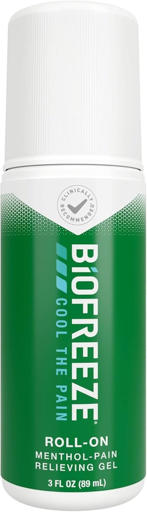 Biofreeze Pain Relief Gel, 관절염 통증 완화, 무릎 및 허리 통증 완화, 근육 완화, 목 통증 완화, 약사 추천, FSA Eligible, 3 FL OZ Biofreeze Menthol 젤