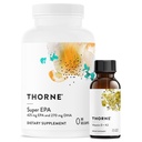 THORNE - 슈퍼 EPA (90 젤캡) & 비타민 D + K2 (1 Oz) 번들 - Bone 건강, 근육 구조 및 관절 건강 지원 - 글루텐, 낙농장 & Soy-Free