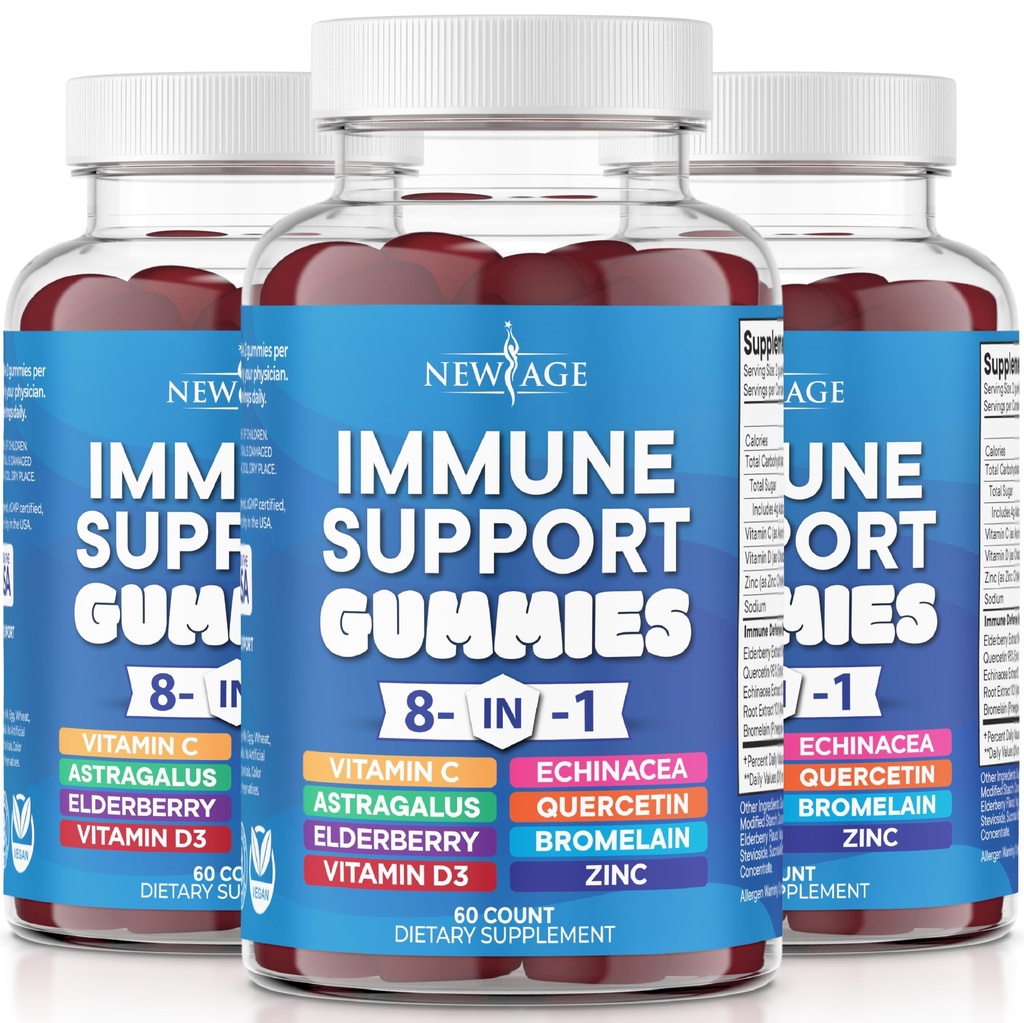 Astragalus 뿌리, 비타민 C 및 아연 50mg, 비타민 D 5000 IU, Quercetin & Bromelain를 가진 1개의 Immune 지원 부스터 보충교재에 있는 새로운 AGE 8 (3)의 포장)