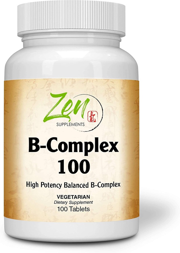 고급 B 복합 비타민 보충 - Folic Acid, Biotin, Inositol과 풀 스펙트럼 B 비타민 보충 - Immune 및 Cardio Health, Energy Metabolism 지원 - 100 정제