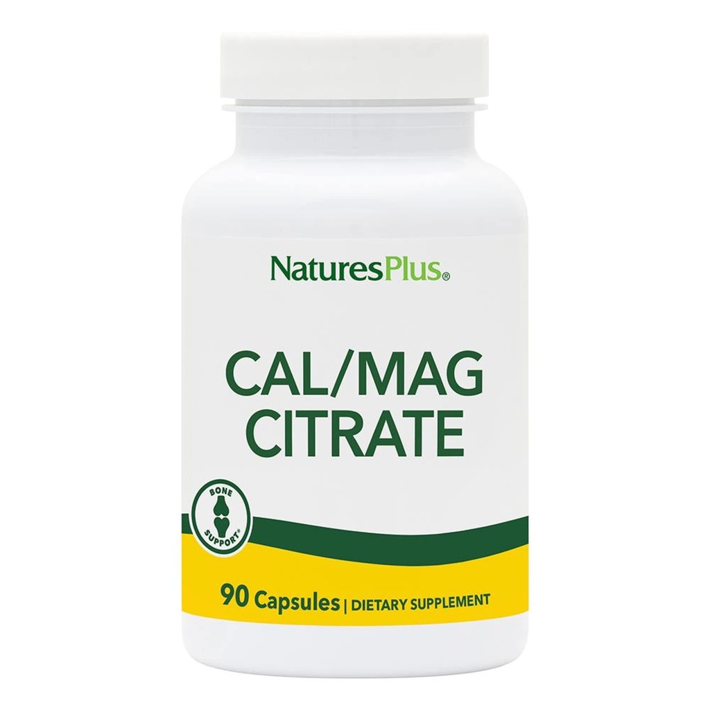 NaturesPlus Cal/Mag 구연산염 - 90 채식 캡슐 - 500 mg 칼슘, 250 mg 마그네슘 - 30의 서빙