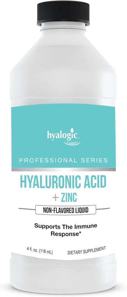 Immune 지원 (4 Oz)를 위한 Hyalogic 액체 아연 보충교재 - 매일 무기물 지원은 Hydration를 위한 w/Hyaluronic 산을 강화했습니다 – 남자와 여자를 위한 Immune 아연 액체 – 글루텐 자유로운, Cruelty 자유로운