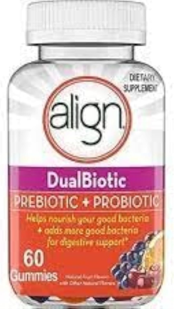 Align Prebiotic + Probiotic Gummies 천연 과일 맛 - 60 CT, 3 팩