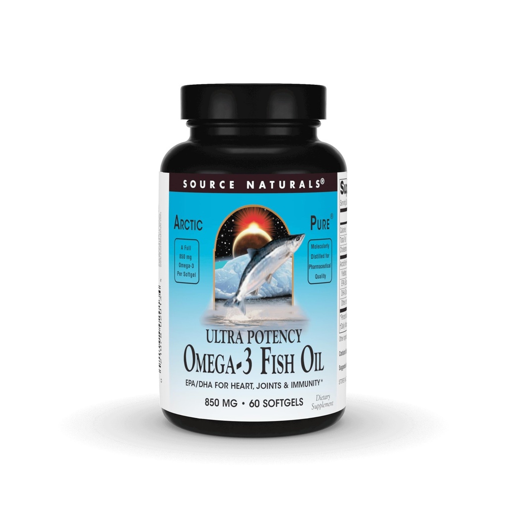 근원 자연적인 ArcticPure 매우 힘 850 mg Omega-3 물고기 기름 - 60 Softgels