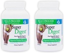 SuperDigest (2 Pack) Best Process Alkaline — Multi-Enzyme Digestive Support — Alfalfa, Papain & Bromelain과 소화 효소 (채식 친화적 인)
