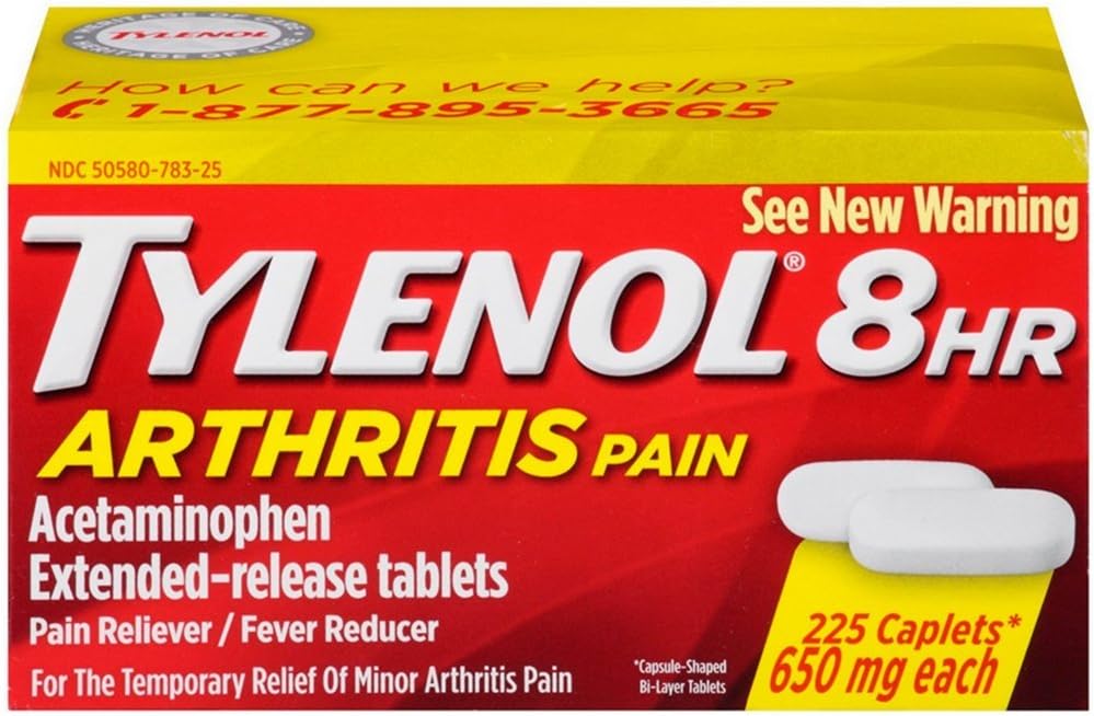 Tylenol 8 시간 관절염 통증 Reliever Fever 흡진기 장시간 방출 모자, 225 조사