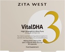 Zita West Vital DHA - Fertility, Pregnancy 및 Breastfeeding을위한 아연이있는 Prenatal DHA 및 EPA - 뇌 발달을위한 오메가 3 - 60 캡슐 (1 개월 공급)