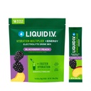 Liquid I.V.® Hydration Multiplier+Energy | 블랙베리 복숭아 | 일렉트로트로이트 드링크 믹스 | 3 팩 (42 인분)