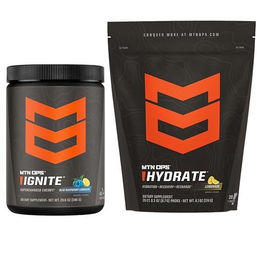 MTN OPS Ignite 블루 라즈베리 Lemonade + Hydrate Lemonade 번들