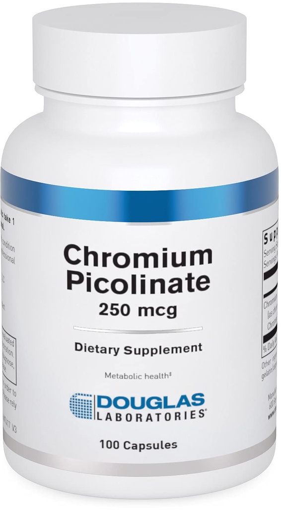 Douglas Laboratories Chromium Picolinate (250 mcg) | 건강한 대사를 지원합니다 | 100개의 캡슐
